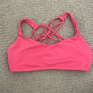pink lululemon sports bra worn once!